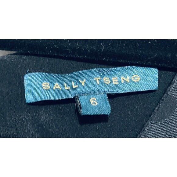 Sally Tseng Top Womens Size 6 Polka Dot Split Back Short Sleeve Boho - Picture 5 of 6